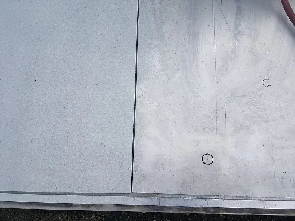 Soda Blasting Aluminum Hatch Doors Soda Blasting Aluminum Hatch Doors